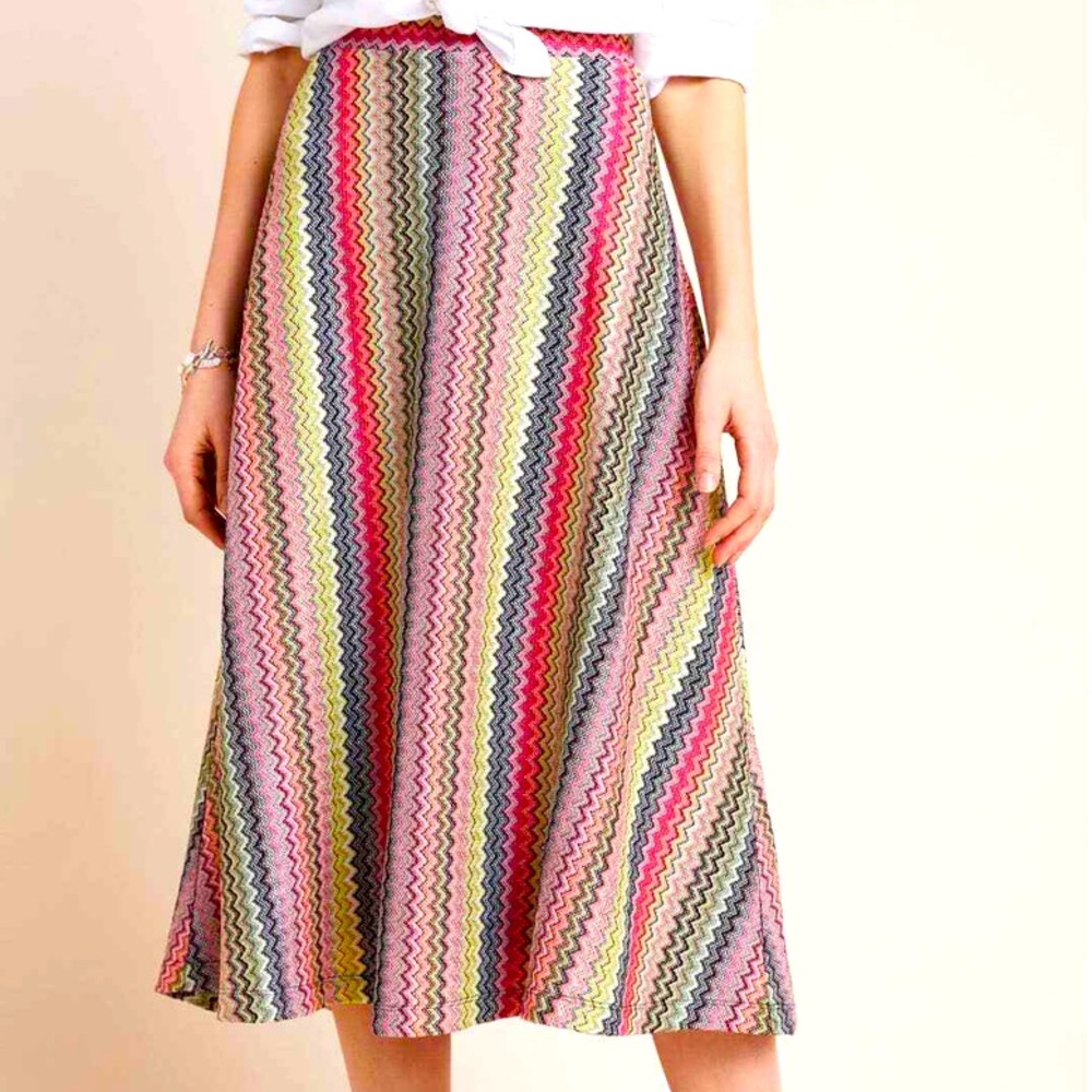 NWOT Maeve neon knit midi skirt.